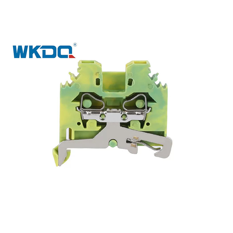 281-107 Universal elektr bahor turi terminal bloki ulagichi 4 mm standart tebranishlarga chidamli yashil rang
