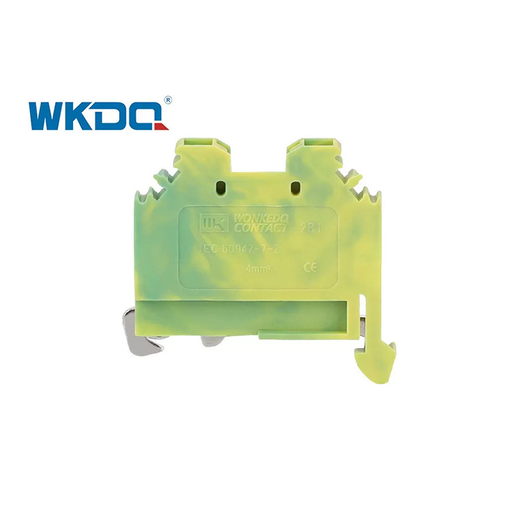 281-107 Universal elektr bahor turi terminal bloki ulagichi 4 mm standart tebranishlarga chidamli yashil rang