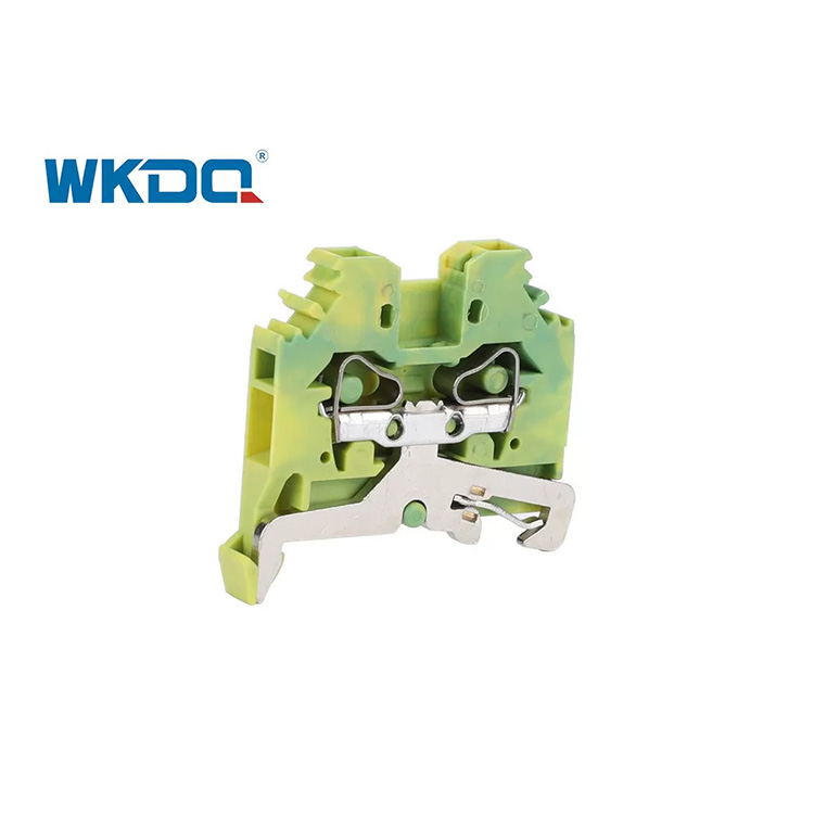 281-107 Universal elektr bahor turi terminal bloki ulagichi 4 mm standart tebranishlarga chidamli yashil rang