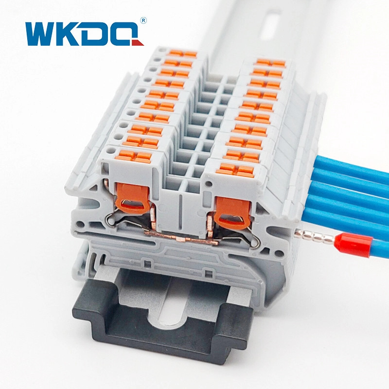 Yallig'lanishga qarshi 24 AWG terminal blokiga 4 mm2 Kabel Din Rail surish