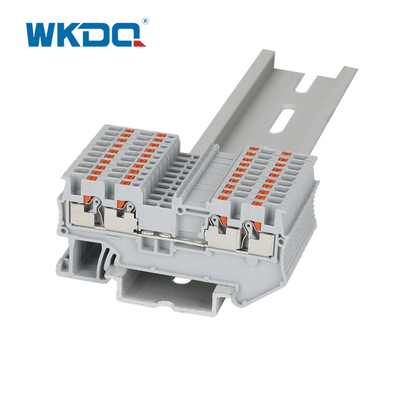Din Rail Push In Connection Vintli Terminal Simli ulagichlari Idoralar / RoHS sertifikati