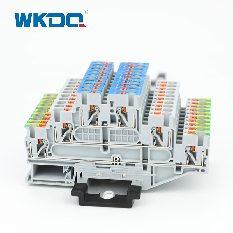 Ko'p darajali terminal blokidagi Din Rail Push