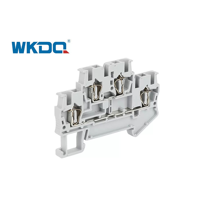 Terminal bloklarida Din Rail Push Spring Connection 16AWG