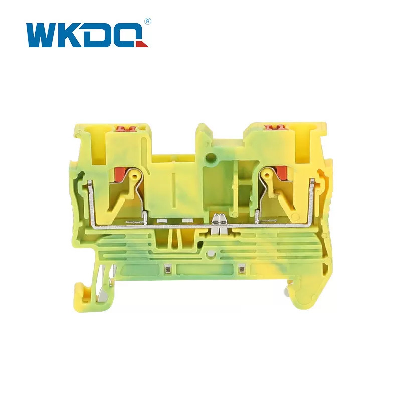 JPT 2.5-PE Push Fit Topraklama terminal bloki ulagichi 31A Nominal oqim 24-12 AWG Supero'tkazuvchilar hajmi Yashil va sariq